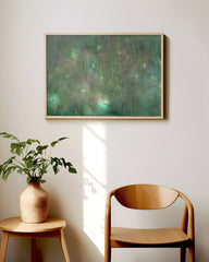 After Hover: Loren MacIver - Abstract nature scene in green