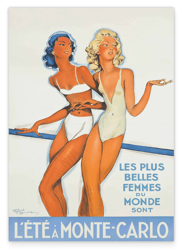 Pierre Fix-Masseau - Art Deco advertising poster - Women in Monte Carlo