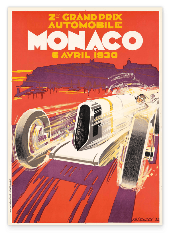 Pierre Fix-Masseau - Art Deco advertising poster - Grand Prix Monaco