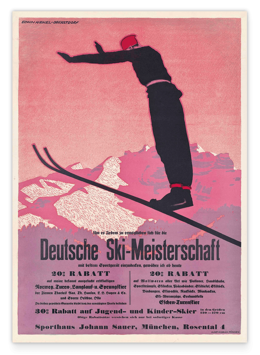 Pierre Fix-Masseau - Art Deco advertising poster - German Ski Championship