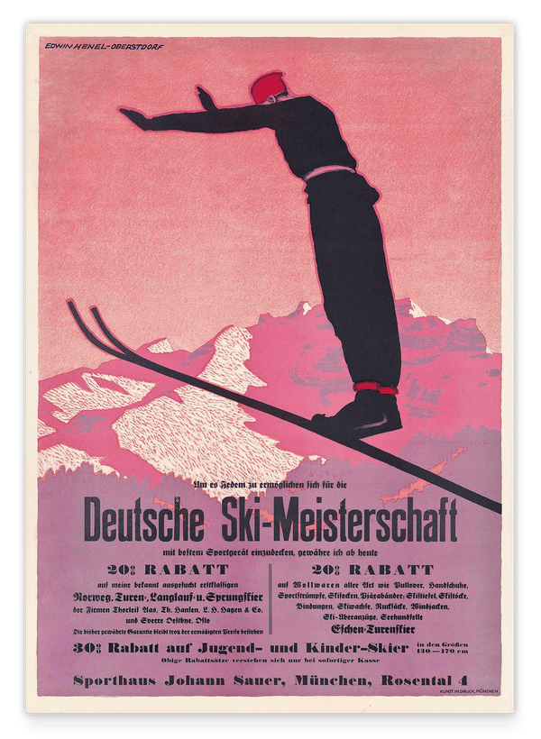 Pierre Fix-Masseau - Art Deco advertising poster - German Ski Championship