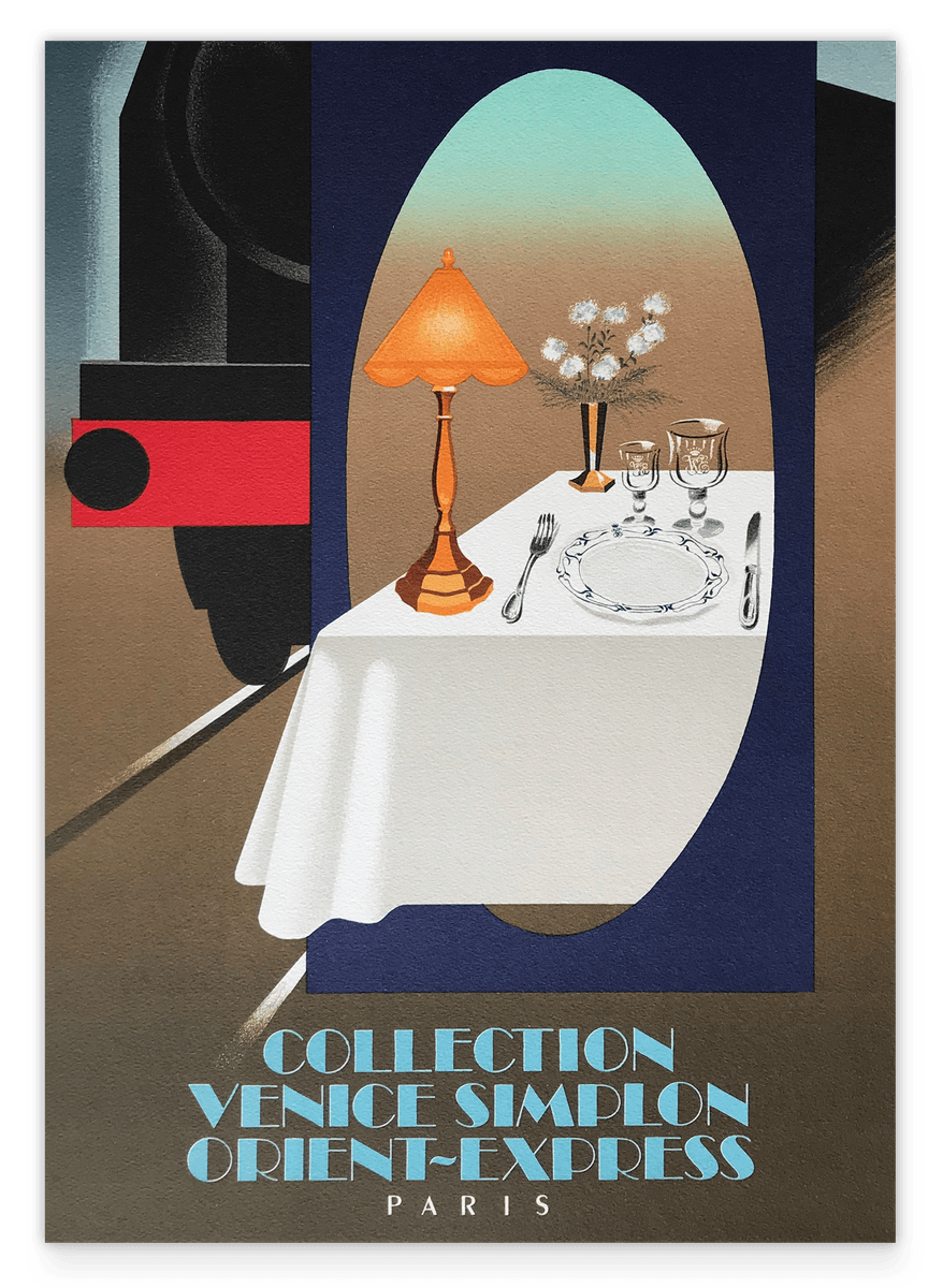 Pierre Fix-Masseau - Art Deco advertising poster - Venice Simplon Orient-Express