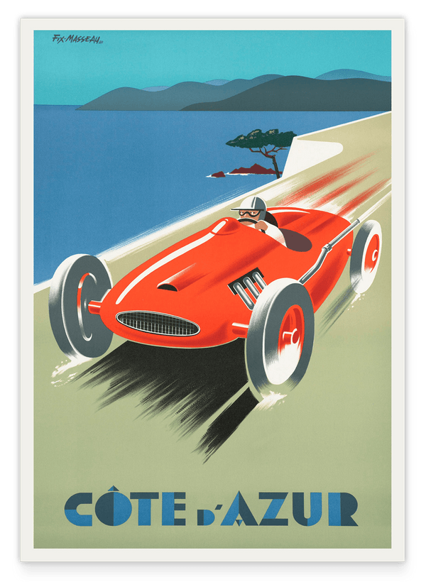 Pierre Fix-Masseau - Art Deco advertising poster - Racing on the French Riviera
