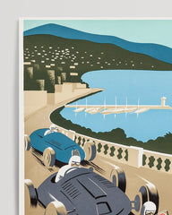 After Hover: Pierre Fix-Masseau - Art Deco advertising poster - Formula 1 Côte d'Azur