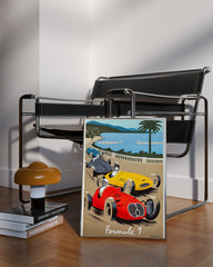 After Hover: Pierre Fix-Masseau - Art Deco advertising poster - Formula 1 Côte d'Azur