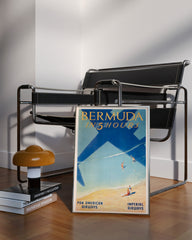 After Hover: Pierre Fix-Masseau - Art Deco advertising poster - Bermuda motif with airplane