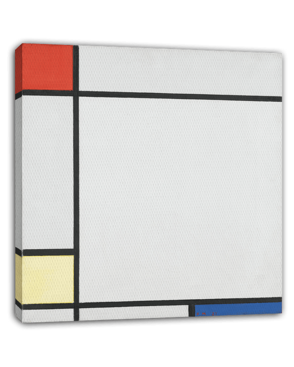 Piet Mondrian - Quadratische Komposition - Geometrie in Rot, Gelb, Blau