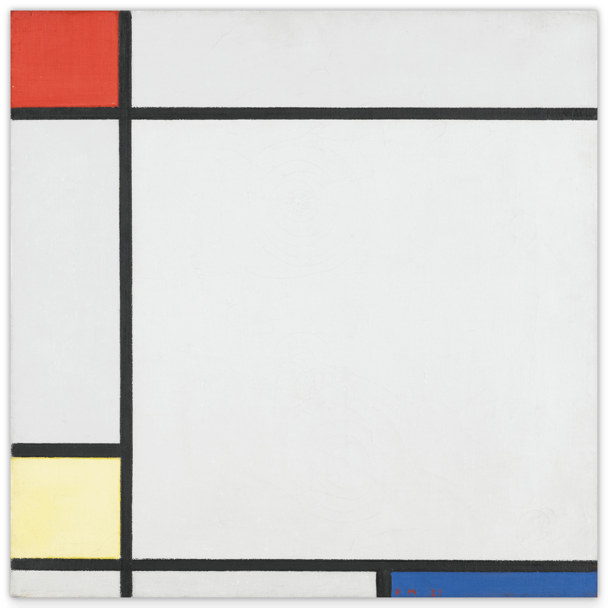 Piet Mondrian - Quadratische Komposition - Geometrie in Rot, Gelb, Blau