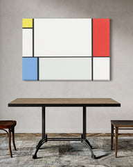 After Hover: Piet Mondrian - Geometrischer Kunstdruck im Querformat