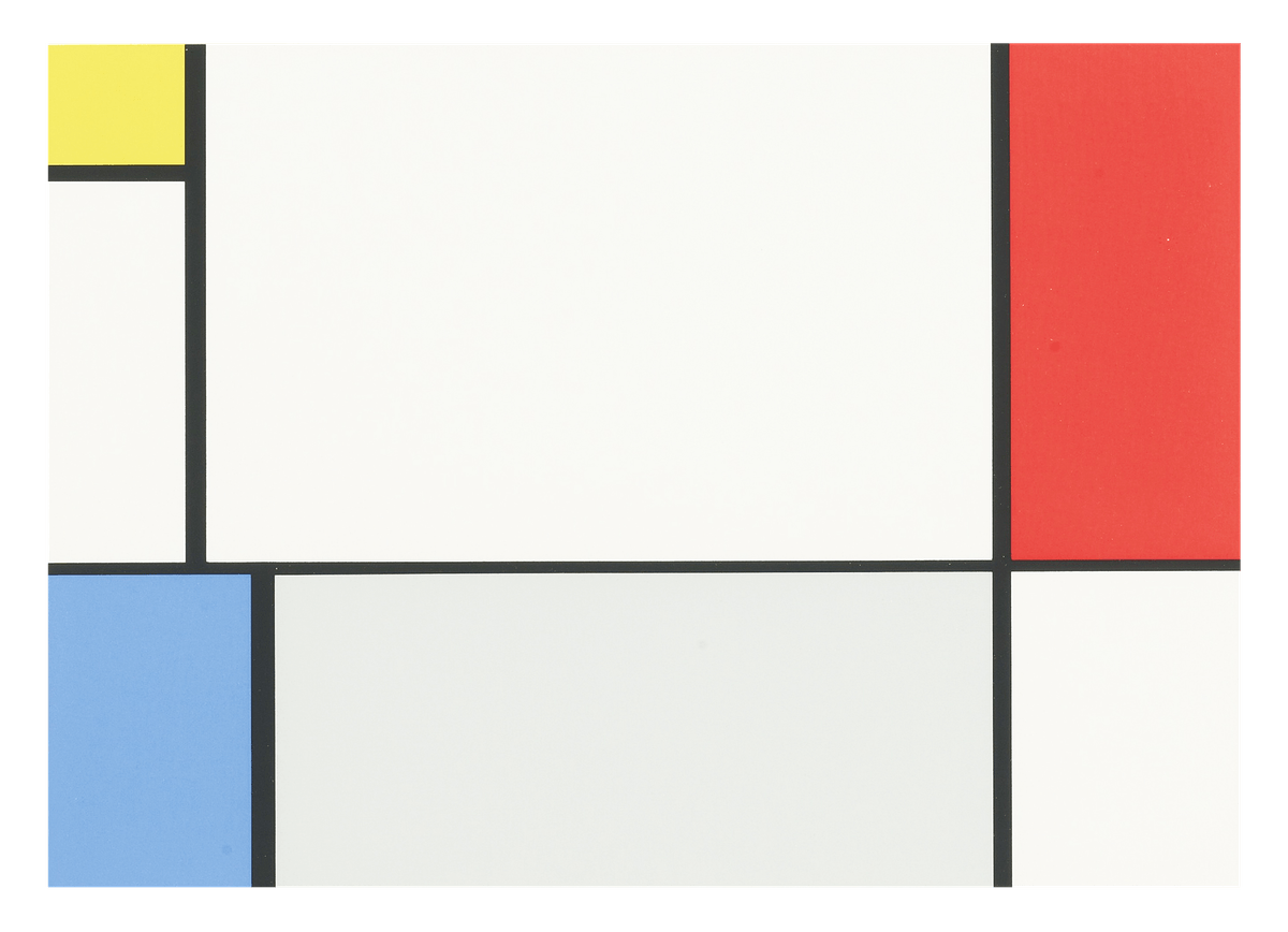 Piet Mondrian - Geometrischer Kunstdruck im Querformat