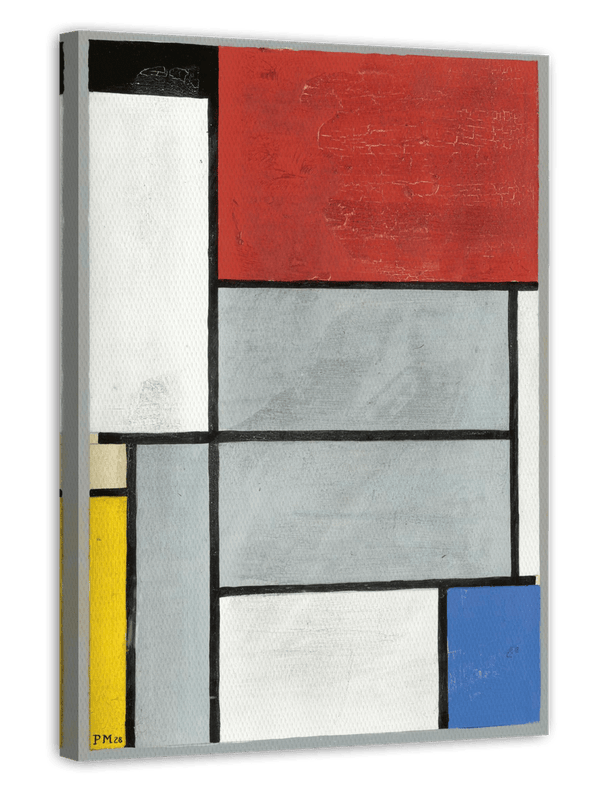 Piet Mondrian - Komposition in Rot und Grau im Hochformat