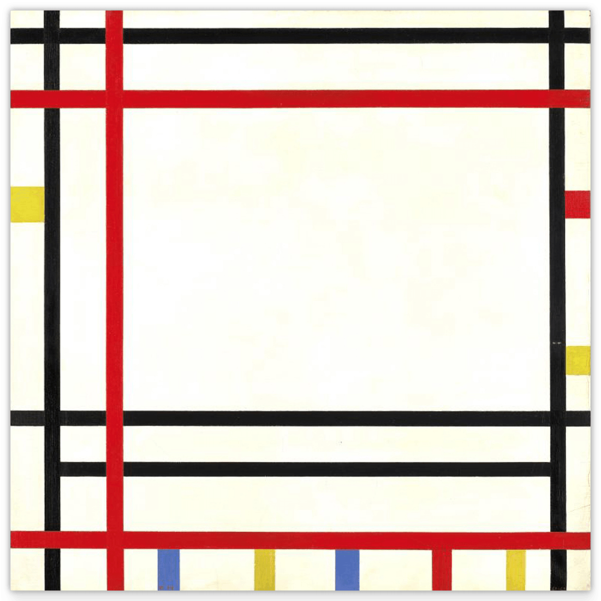 Piet Mondrian - Red and Black Grid Composition - Colorful Geometry