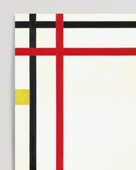 After Hover: Piet Mondrian - Red and Black Grid Composition - Colorful Geometry