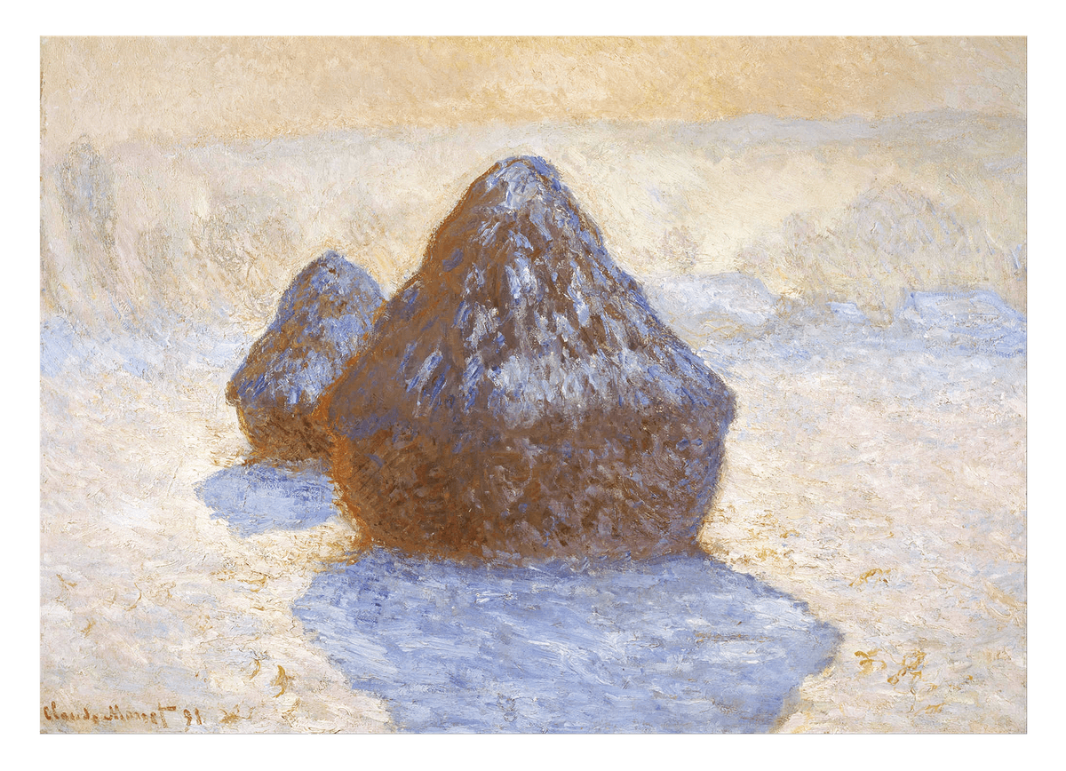 Claude Monet - Heuschober Schneeeffekt