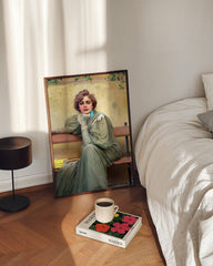 After Hover: Vittorio Matteo Corcos - Dreams - Seated Woman in a Thinking Pose