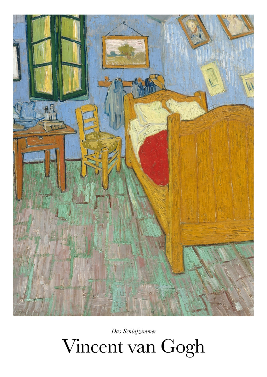 Ensemble de 3 affiches : Œuvres classiques de Vincent van Gogh - Tournesols, Autoportrait et La Chambre