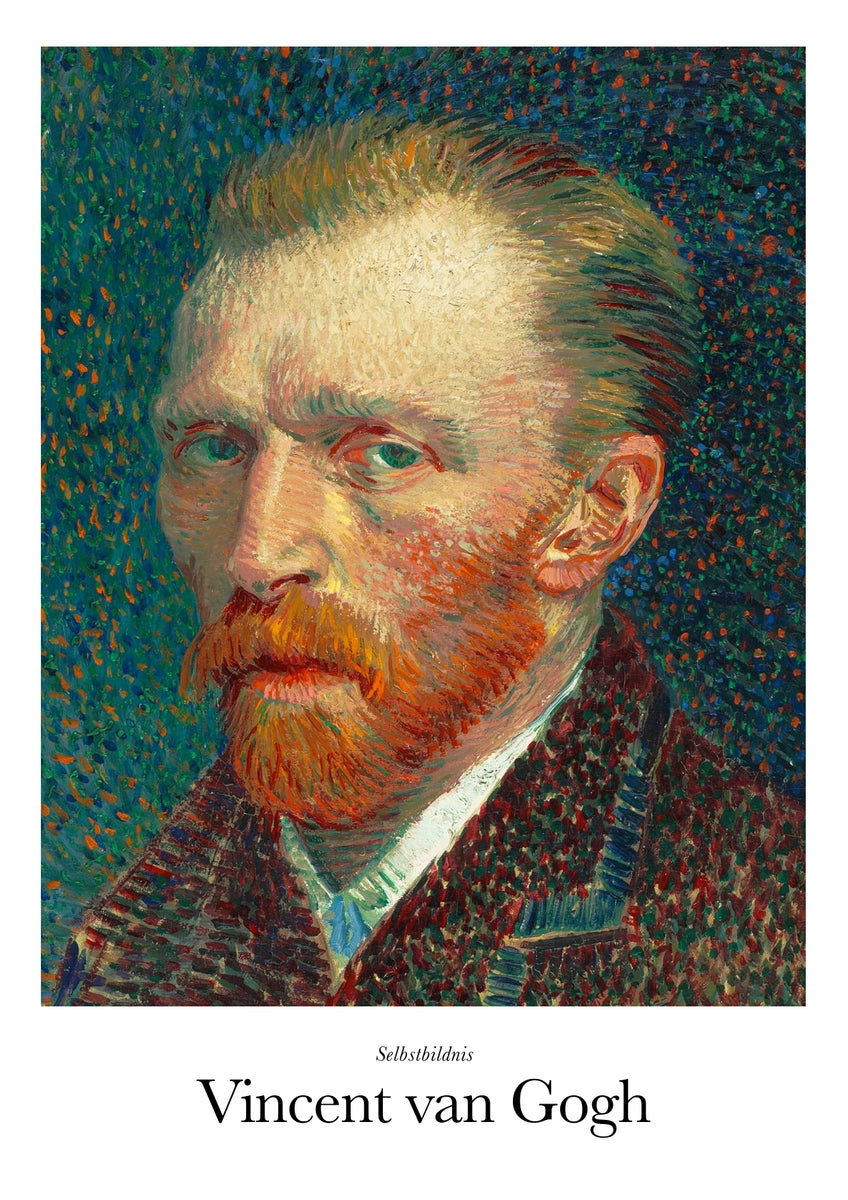 Ensemble de 3 affiches : Œuvres classiques de Vincent van Gogh - Tournesols, Autoportrait et La Chambre
