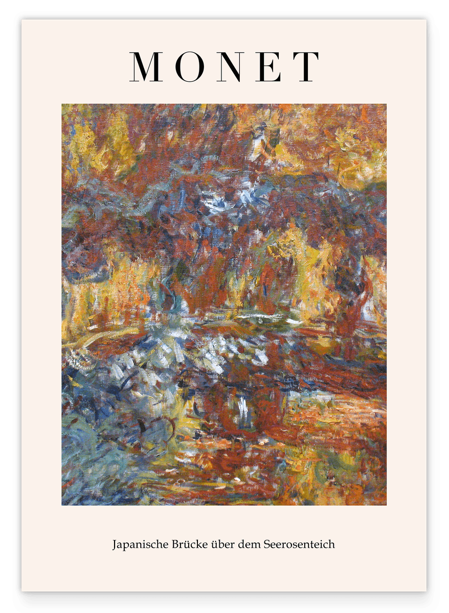 Claude Monet - Museum-Poster Japanische Brücke über dem Seerosenteich