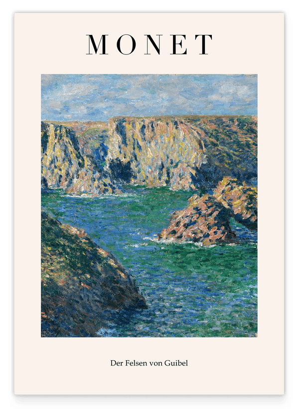Claude Monet - Museum-Poster Der Felsen von Guibel