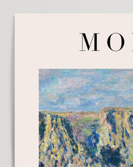 After Hover: Claude Monet - Museum-Poster Der Felsen von Guibel