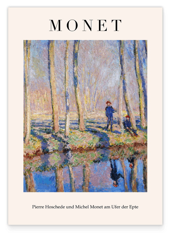 Claude Monet - Museum-Poster Pierre Hoschede und Michel Monet am Ufer der Epte