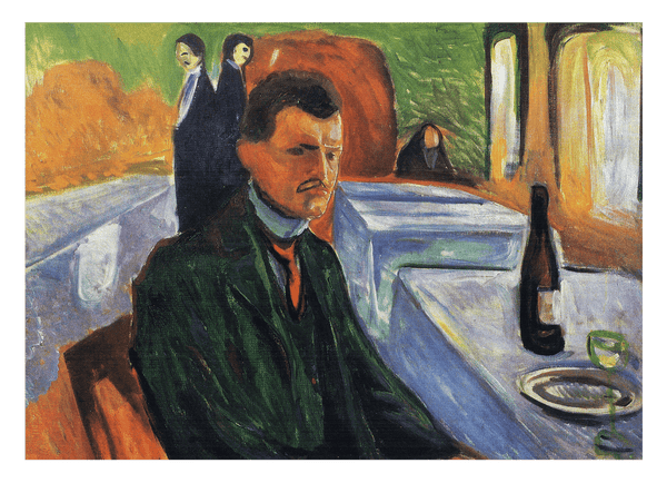 Edward Munch - Self-Portrait with a Bottle of Wine