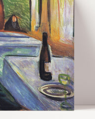 After Hover: Edward Munch - Self-Portrait with a Bottle of Wine