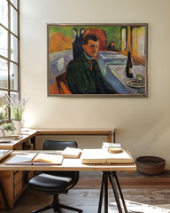 After Hover: Edward Munch - Self-Portrait with a Bottle of Wine