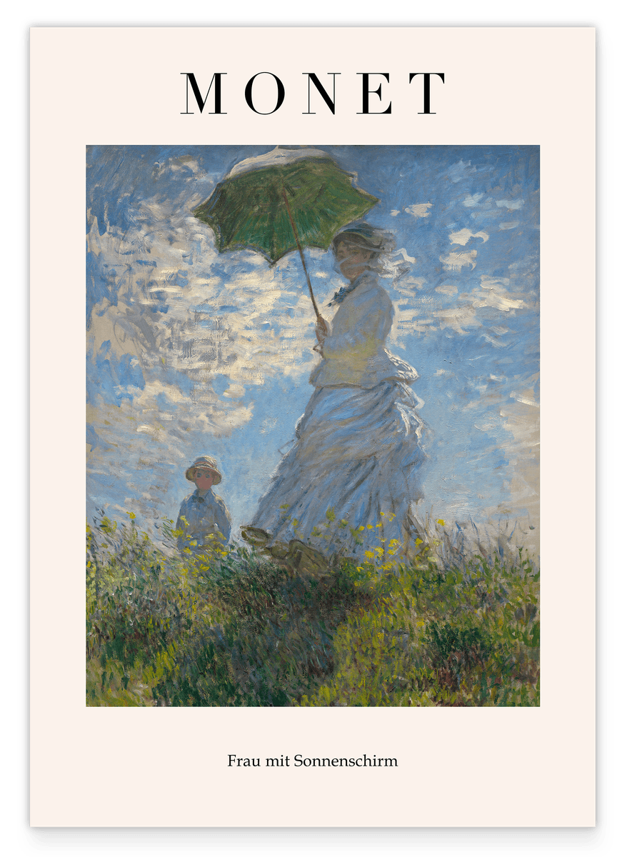 Claude Monet - Museum Poster Woman with Parasol