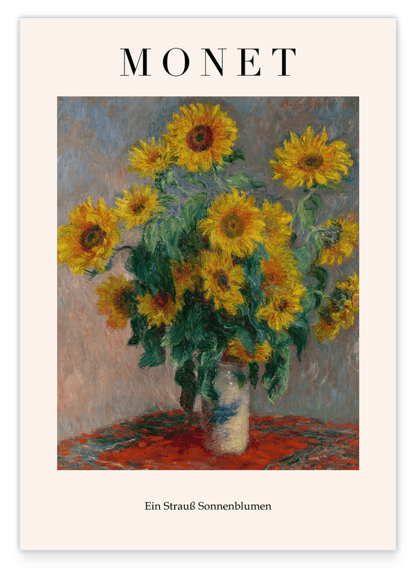 Claude Monet - Museum-Poster Ein Strauß Sonnenblumen