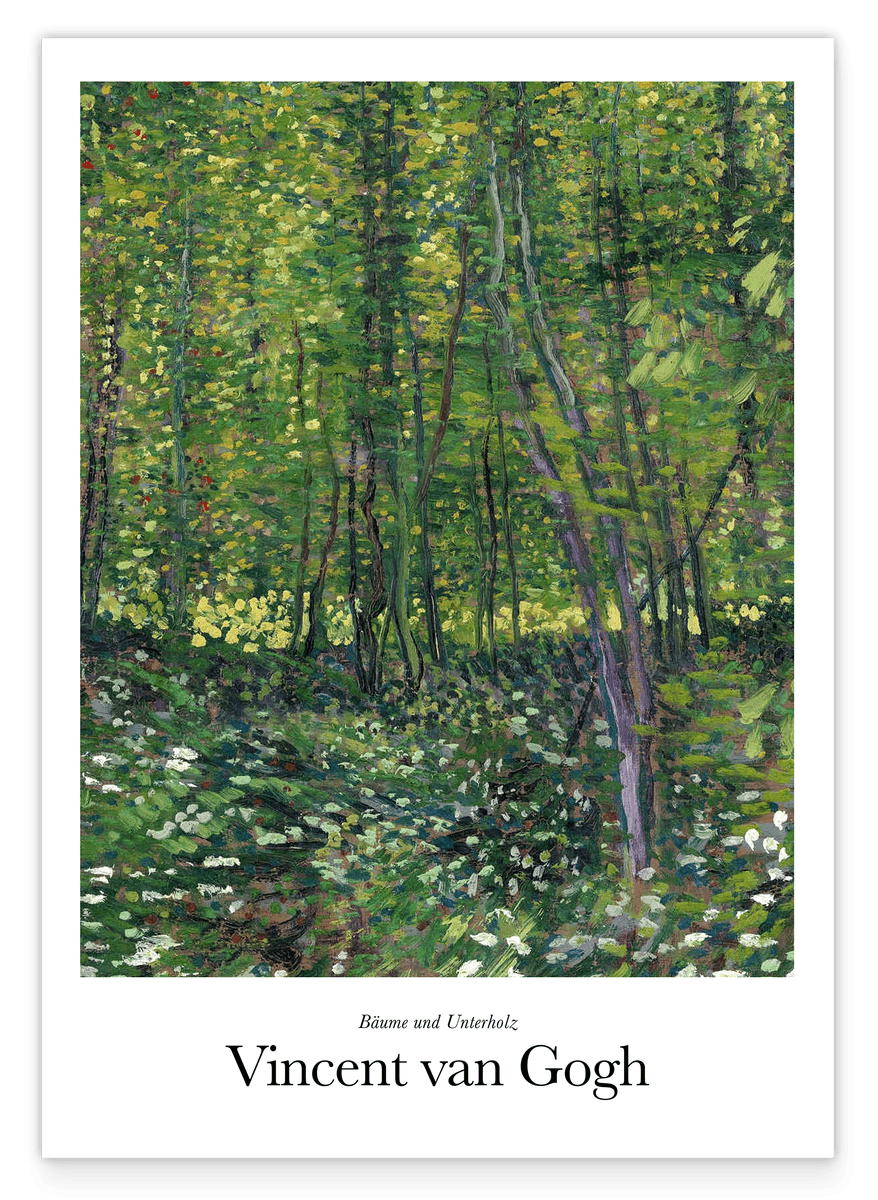Vincent van Gogh - Museum Poster Trees and Undergrowth