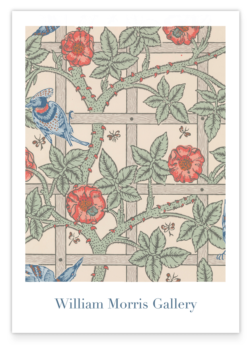 William Morris Hunting - Museum Poster Roses and Birds