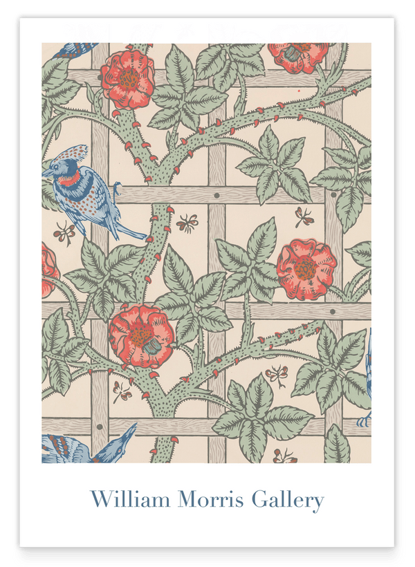 William Morris Hunting - Museum Poster Roses and Birds
