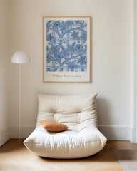 After Hover: William Morris Hunting - Museum Poster Roses and Birds in Blue