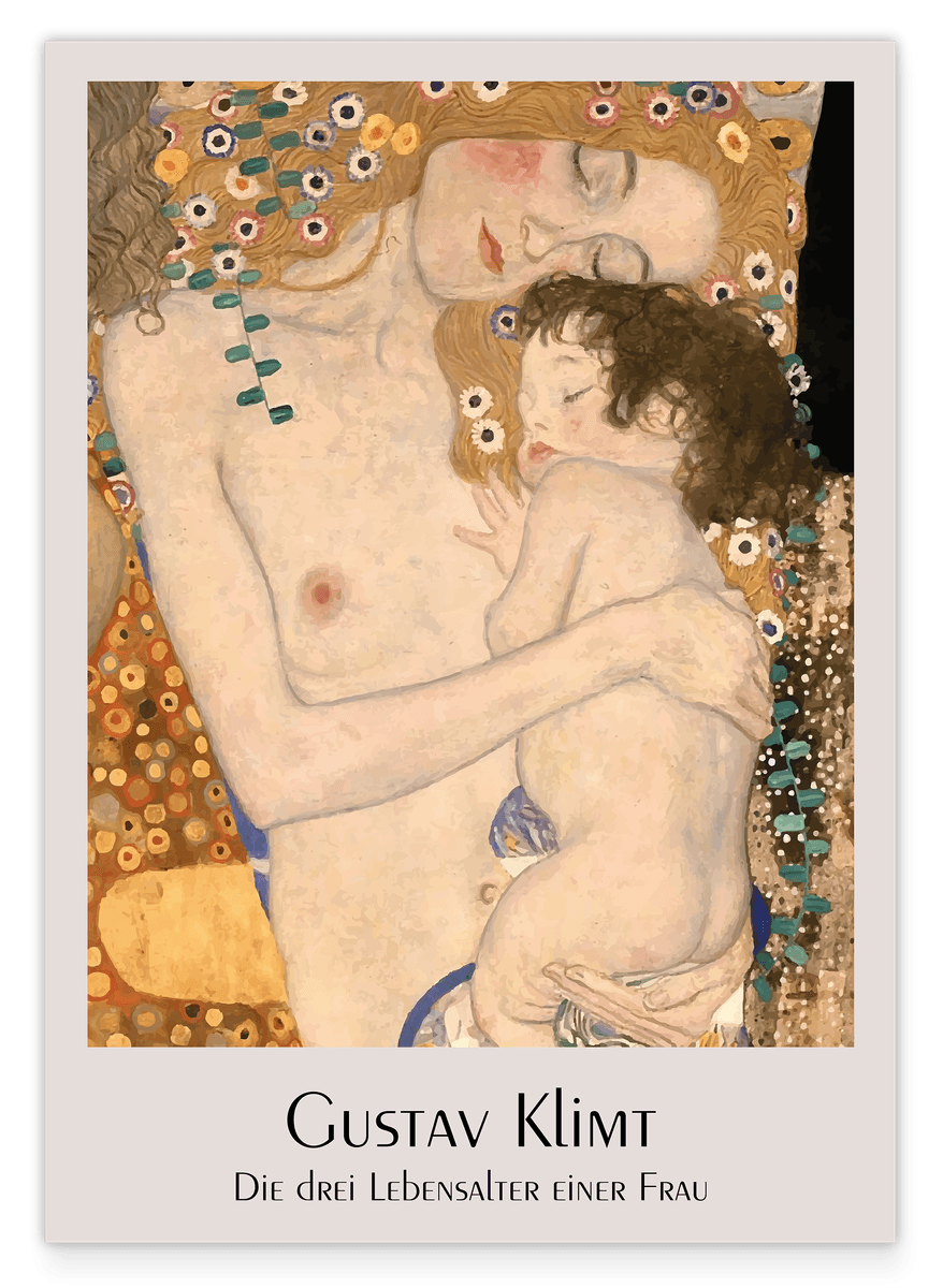 Gustav Klimt - Museum Poster The Three Ages of a Woman I