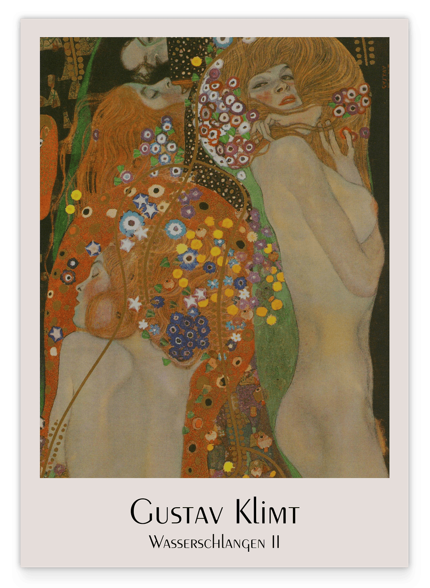 Gustav Klimt - Museum-Poster Wasserschlangen II