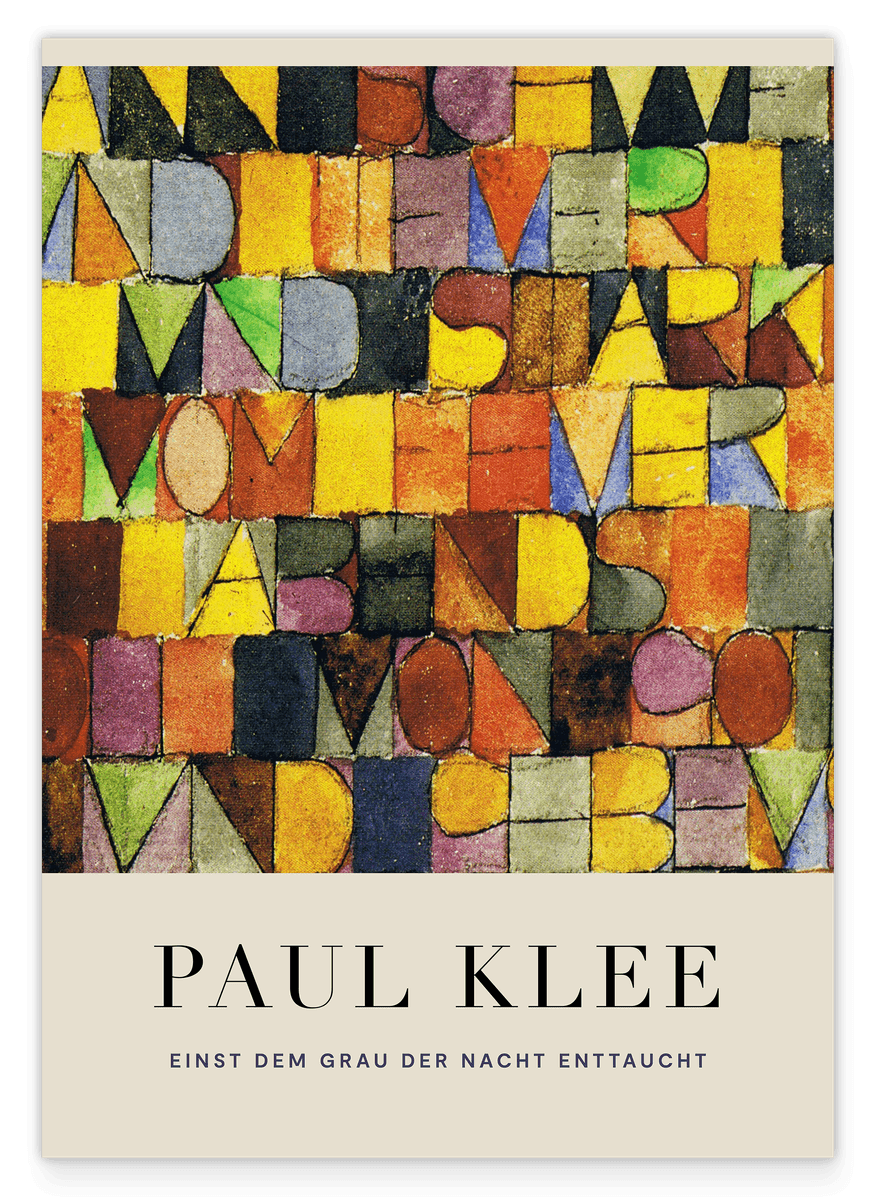 Paul Klee - Museum Poster Once emerged from the grey of night