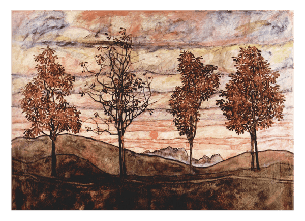 Egon Schiele - Vier Bäume