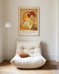 After Hover: Alfons Mucha - Museum Poster Seated Woman I - Art Deco