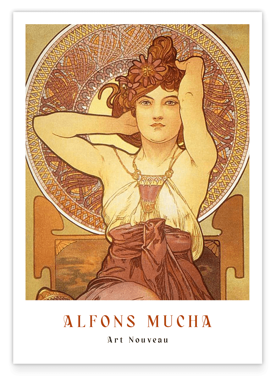 Alfons Mucha - Museum-Poster Sitzende Frau II - Art déco