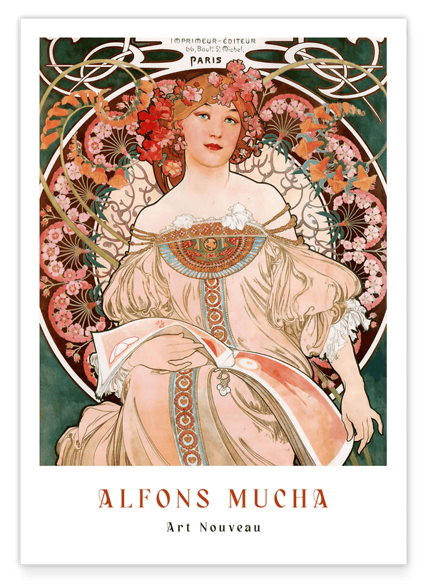Alfons Mucha - Museum-Poster Sitzende Frau - Paris