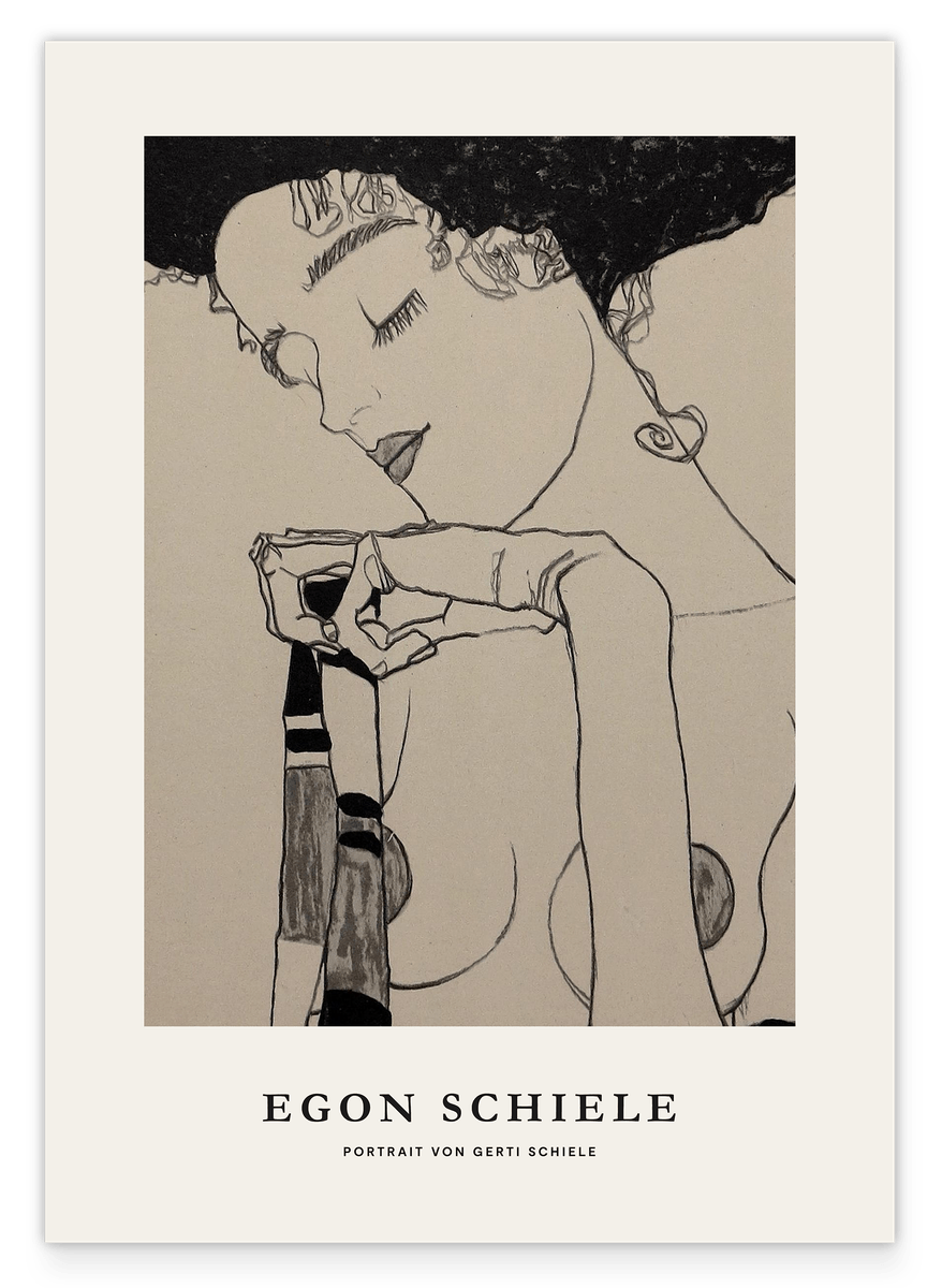 Egon Schiele - Museum-Poster I Portrait von Gerti Schiele