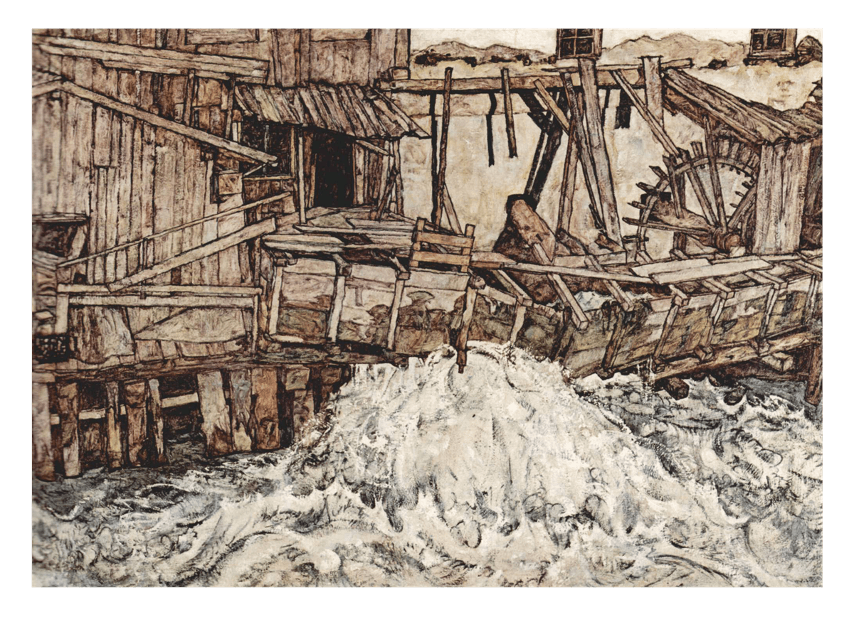 Egon Schiele - Old Mill