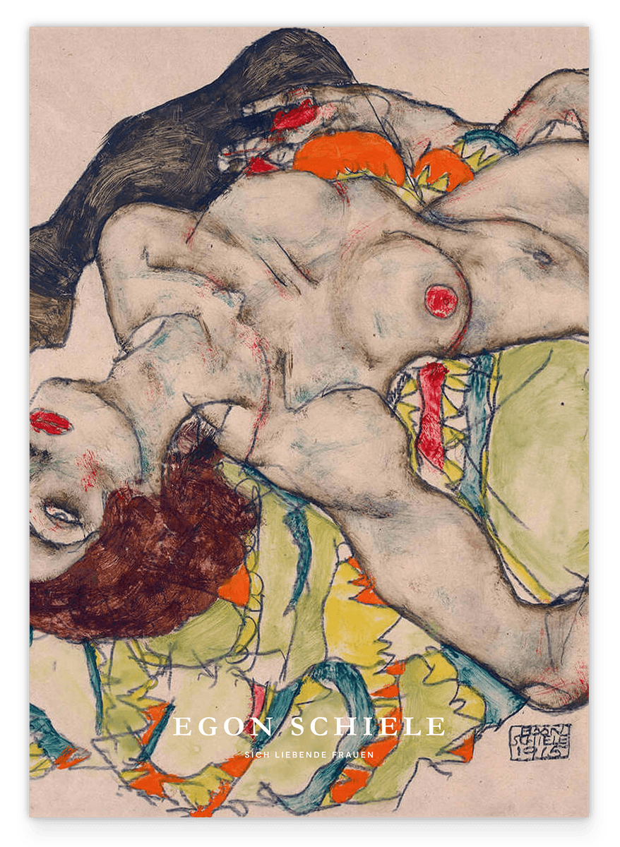 Egon Schiele - Museum-Poster II Sich liebende Frauen