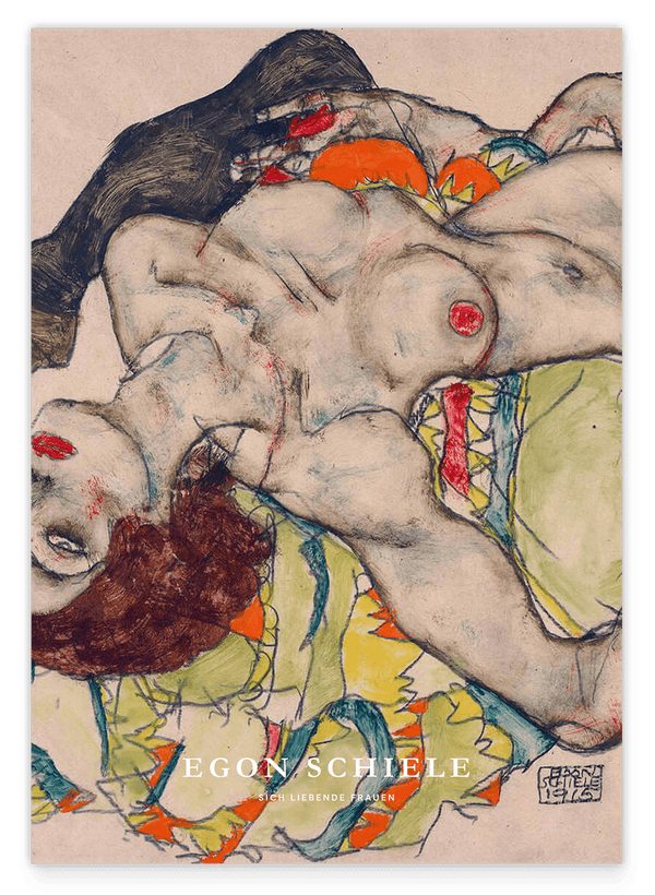 Egon Schiele - Museum-Poster II Sich liebende Frauen
