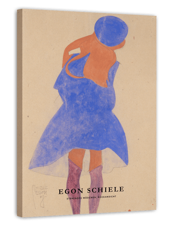 Egon Schiele - Museum-Poster II Stehendes Mädchen, Rückansicht