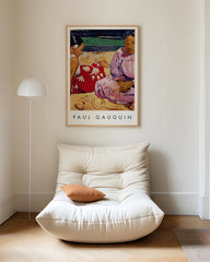 After Hover: Paul Gauguin - Museum Poster Tahitian Women (or Women of Tahiti) on the Beach