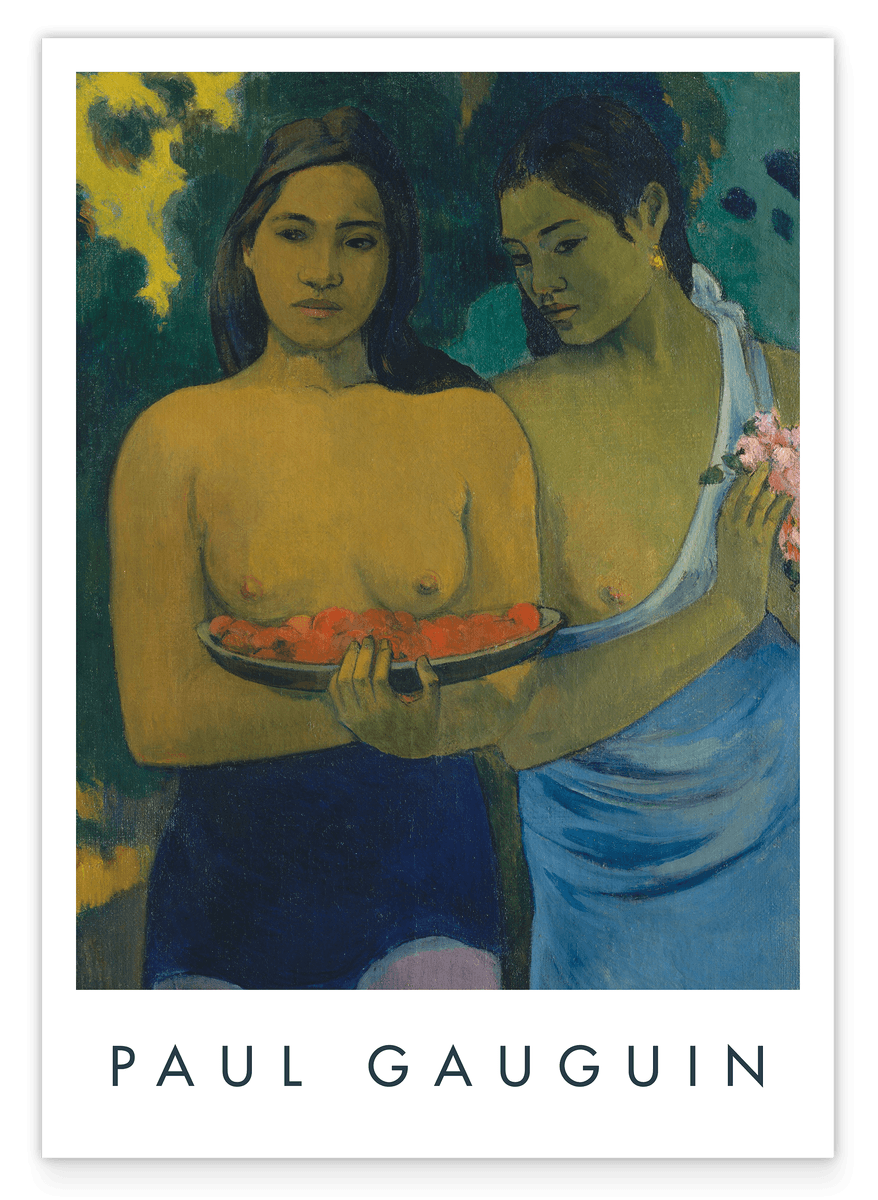 Paul Gauguin - Museum-Poster Zwei tahitische Frauen