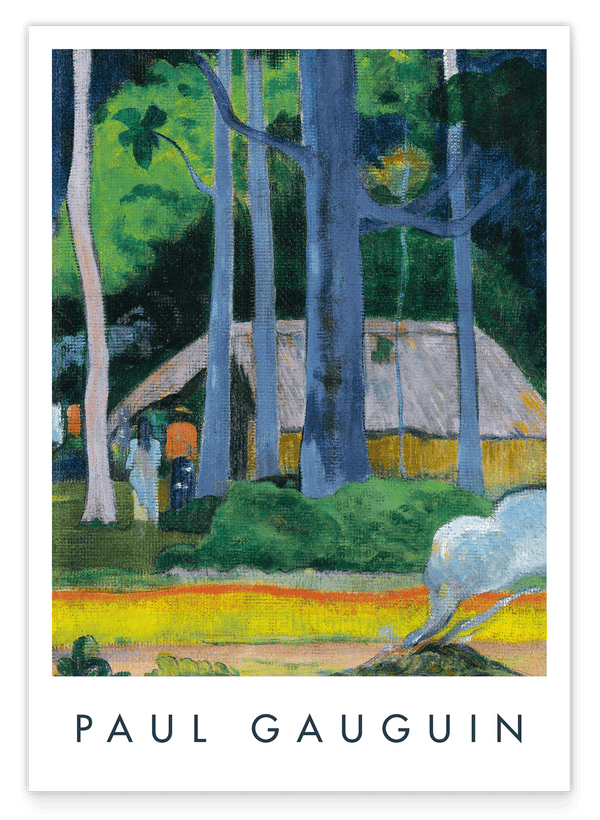 Paul Gauguin - Museum-Poster  Cabane sous les Arbres