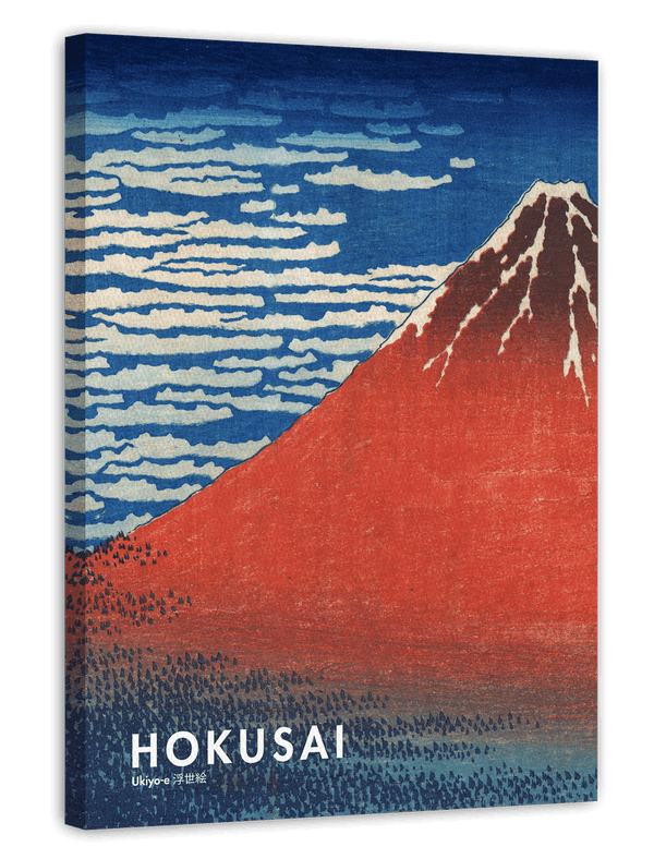 Katsushika Hokusai - Museum-Poster II Südwind, klarer Himmel (Gaifū kaisei)